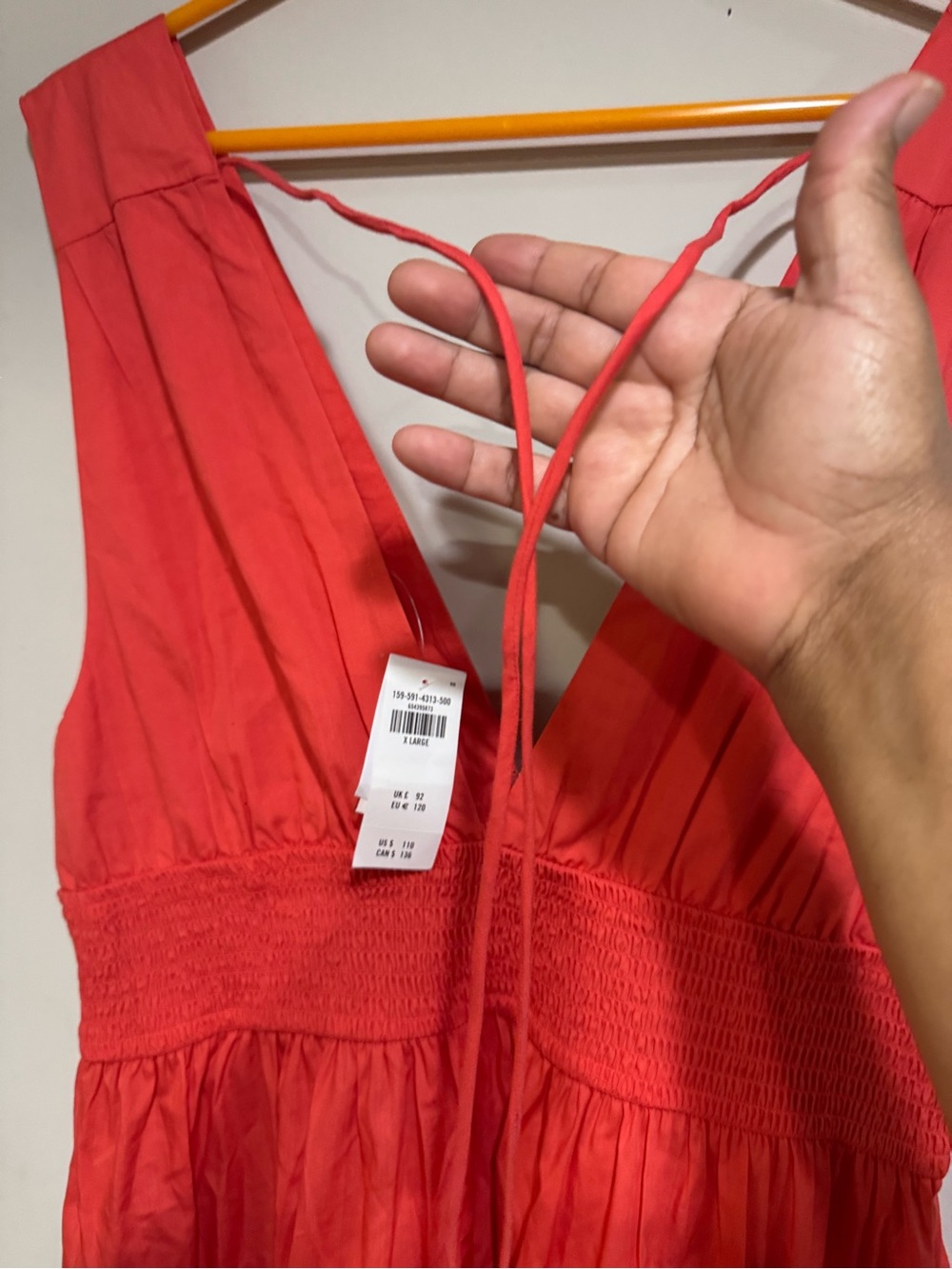 Abercrombie & Fitch Bright Orange Sleeveless Maxi Dress - Picture 11 of 11